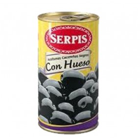 SERPIS aceitunas negras con hueso 350 grs